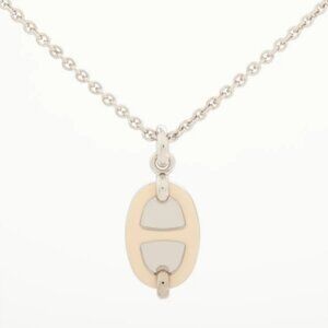 Hermès Mini Maillon PM Pendant Necklace Ivory